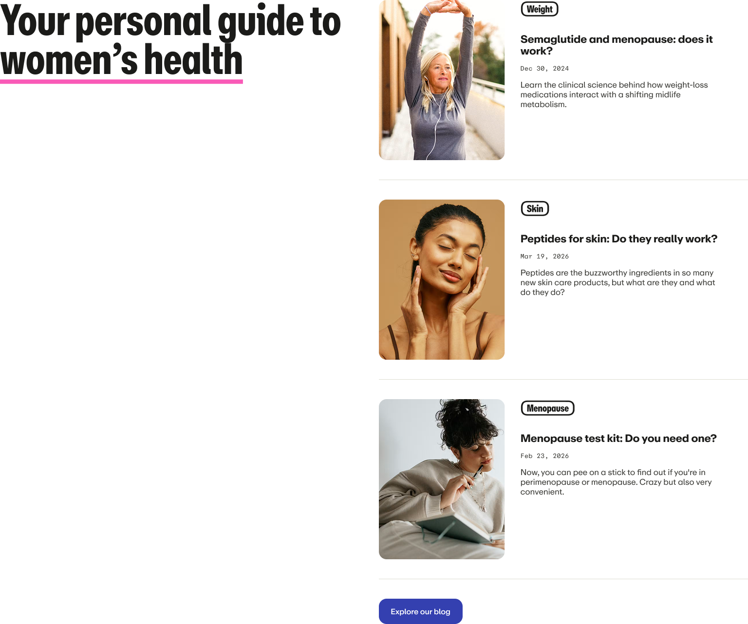 Your personal guide to women's health